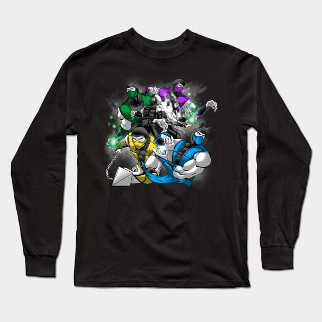 Rainbow Ninjas Long Sleeve T-Shirt by CoinboxTees